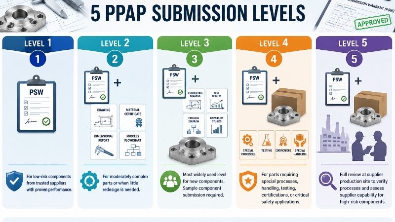Understanding the 5 PPAP Submission Levels